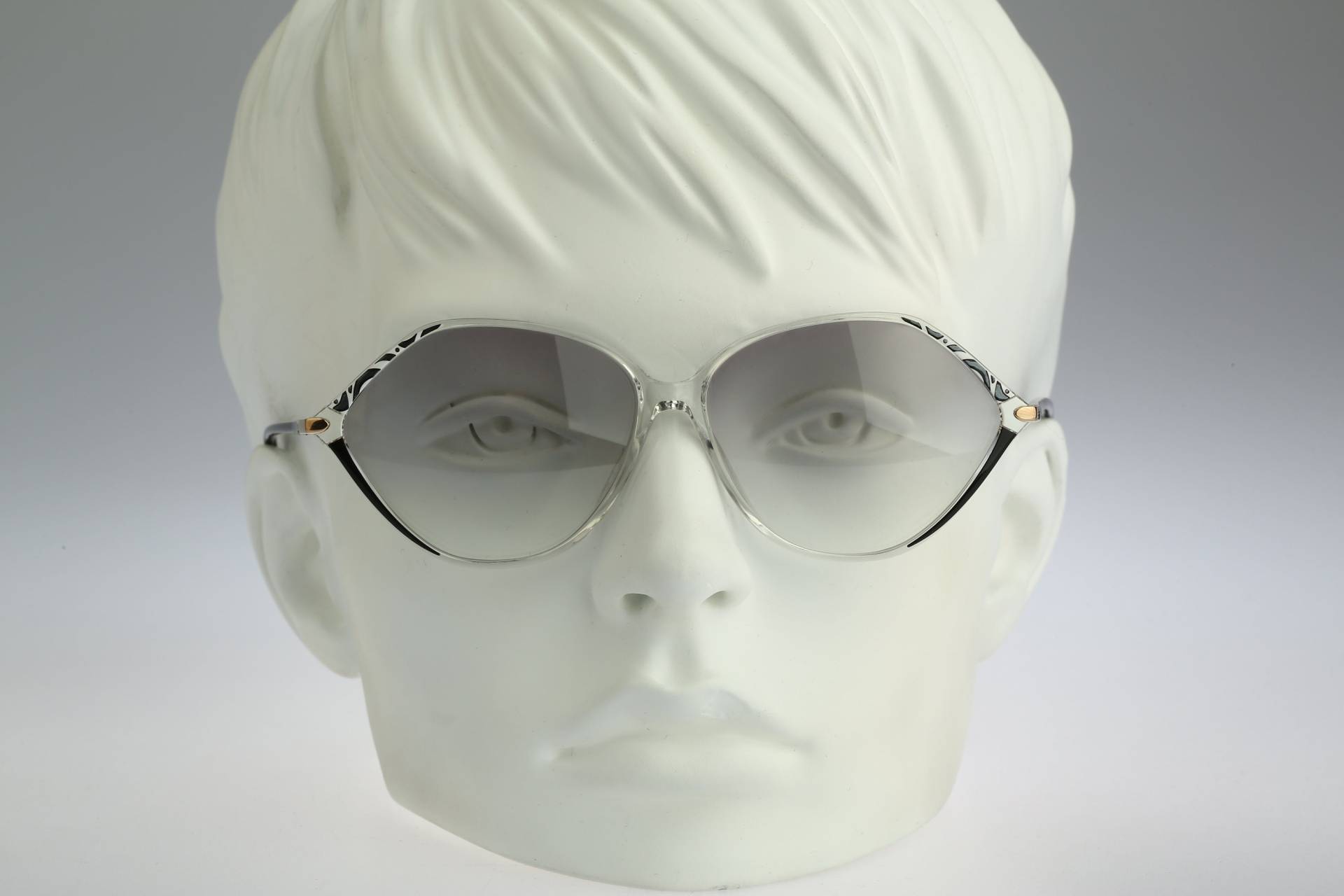 Silhouette M 1776 C 2197, Vintage 80Er Gläser Grau Getönt Unikat Klar Hexagon Schmetterling Sonnenbrille Damen, Nos von CarettaVintageCo