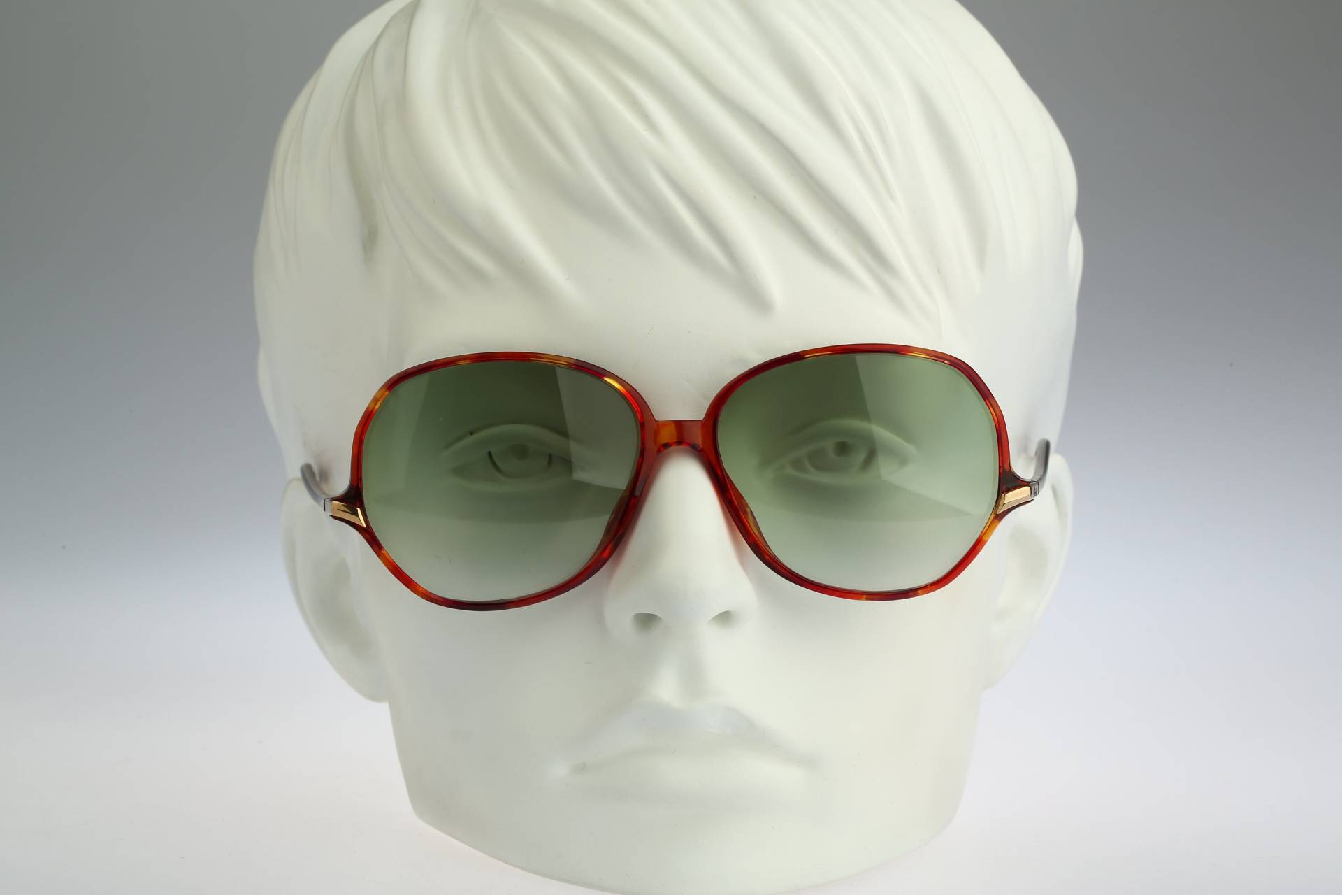 Silhouette M 1813 637 C 2242, Vintage 80Er Getönte Grüne Linsen Schildkröte Oversized Schmetterling Sonnenbrille Damen, Nos von CarettaVintageCo