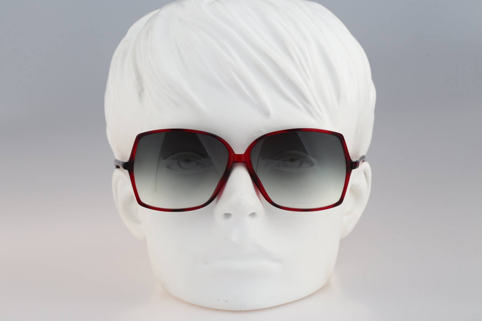 Silhouette M 1819 20 C 1929, Vintage 80Er Rot Schildkröte Unikat Große Oversized Schmetterling Sonnenbrille Damen Nos von CarettaVintageCo