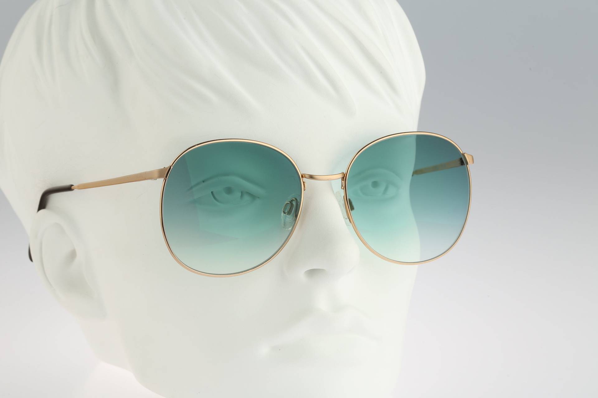 Silhouette M 6025 30 V 755, Vintage 80Er Jahre Unikat Getönter Farbverlauf Türkis Oversized Runde Sonnenbrille Damen Nos von CarettaVintageCo