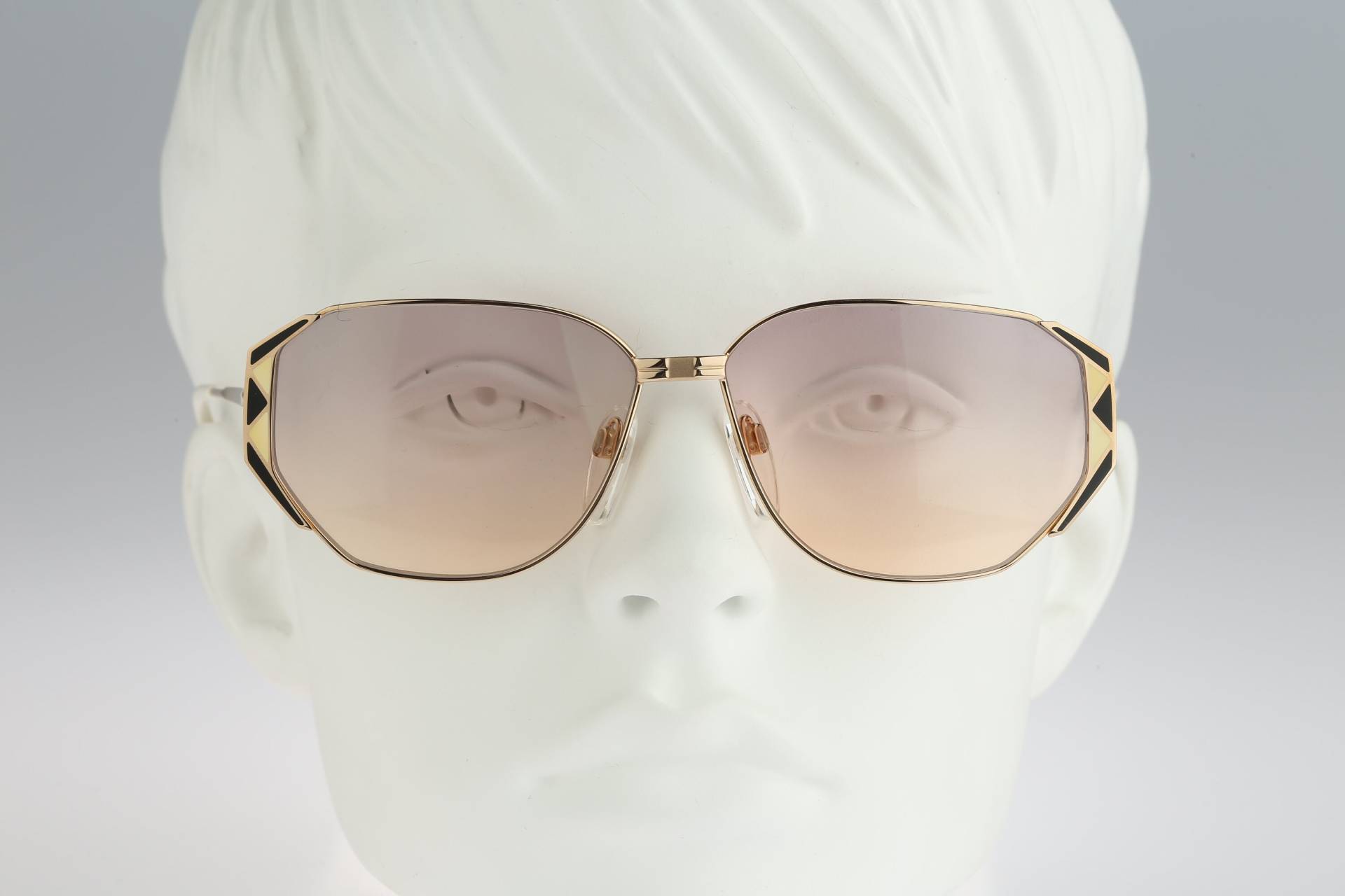 Silhouette M 6146 20 V 6018, Vintage 80Er Jahre Getönte Bicolor Gläser Einzigartig Eckig Gold Schmetterling Sonnenbrille Damen, Nos von CarettaVintageCo