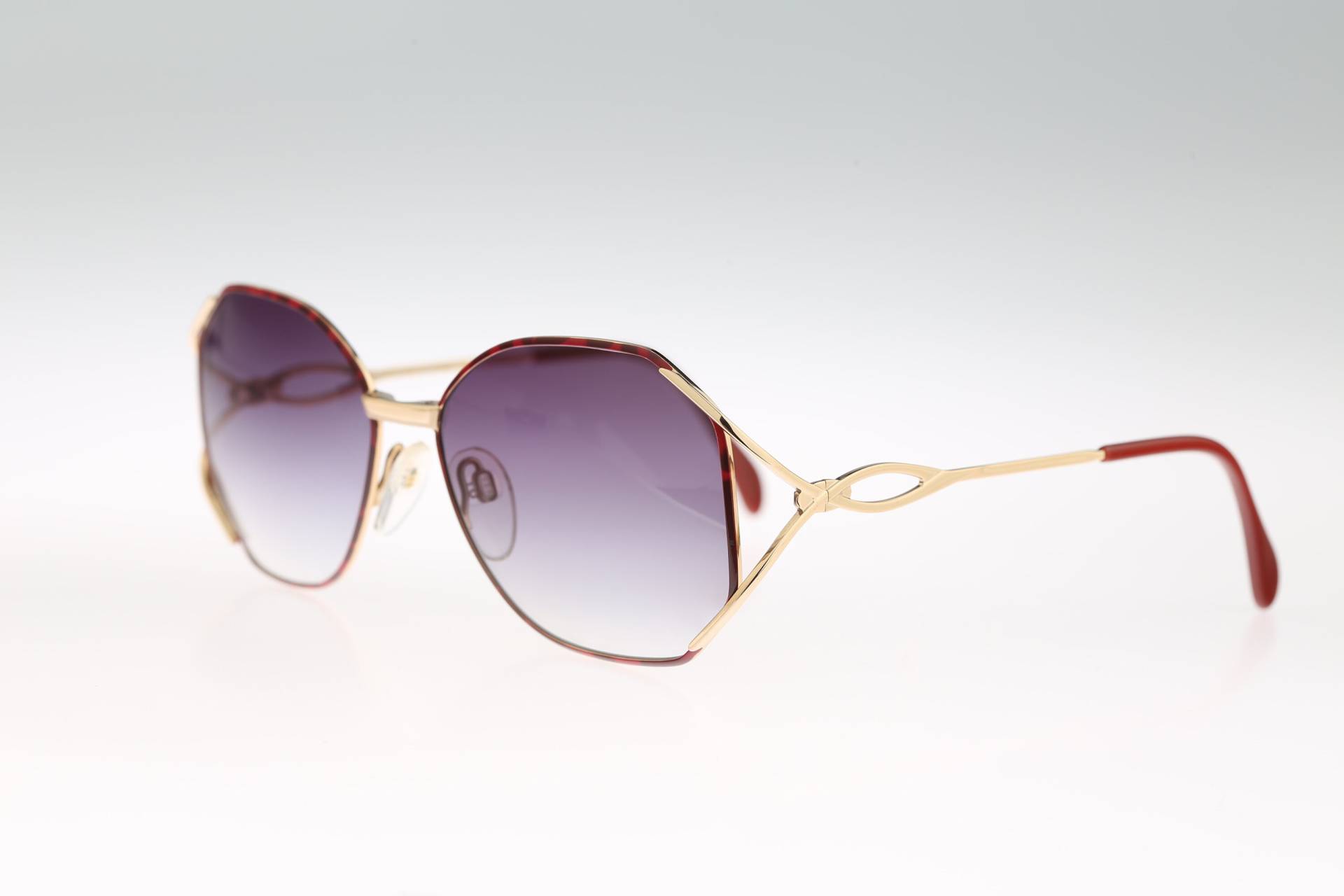 Silhouette M 6187 30 V 6052, Vintage 80Er Jahre Schildkröte & Gold Übergroße Hexagon Sonnenbrille Damen, Nos von CarettaVintageCo