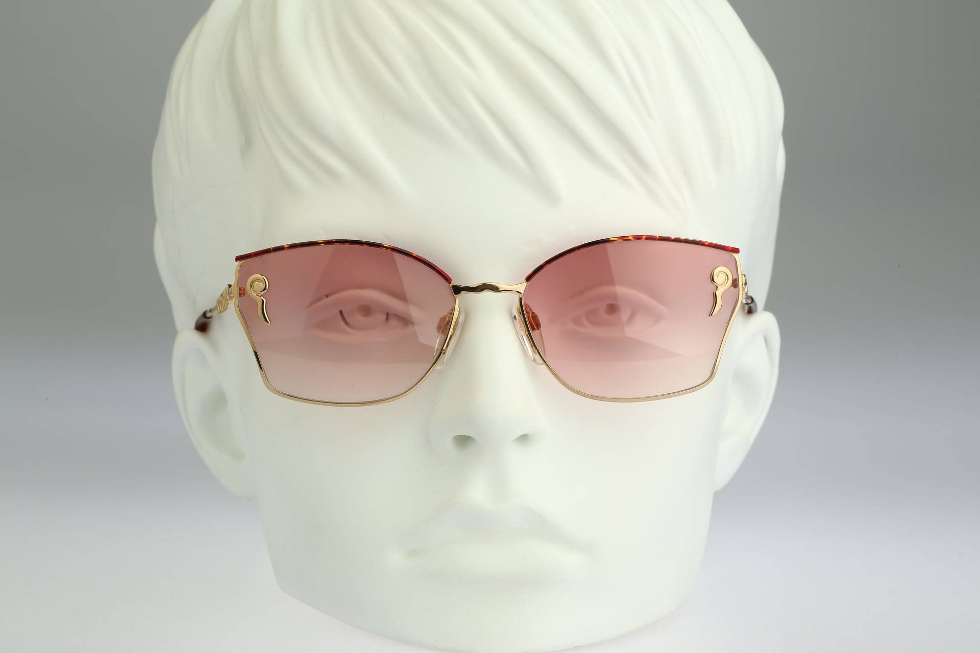 Silhouette M 6275 V 6056, Vintage 80Er Jahre Braune Gläser Unikat Schildkröte & Gold Schmetterling Sonnenbrille Damen, Nos von CarettaVintageCo