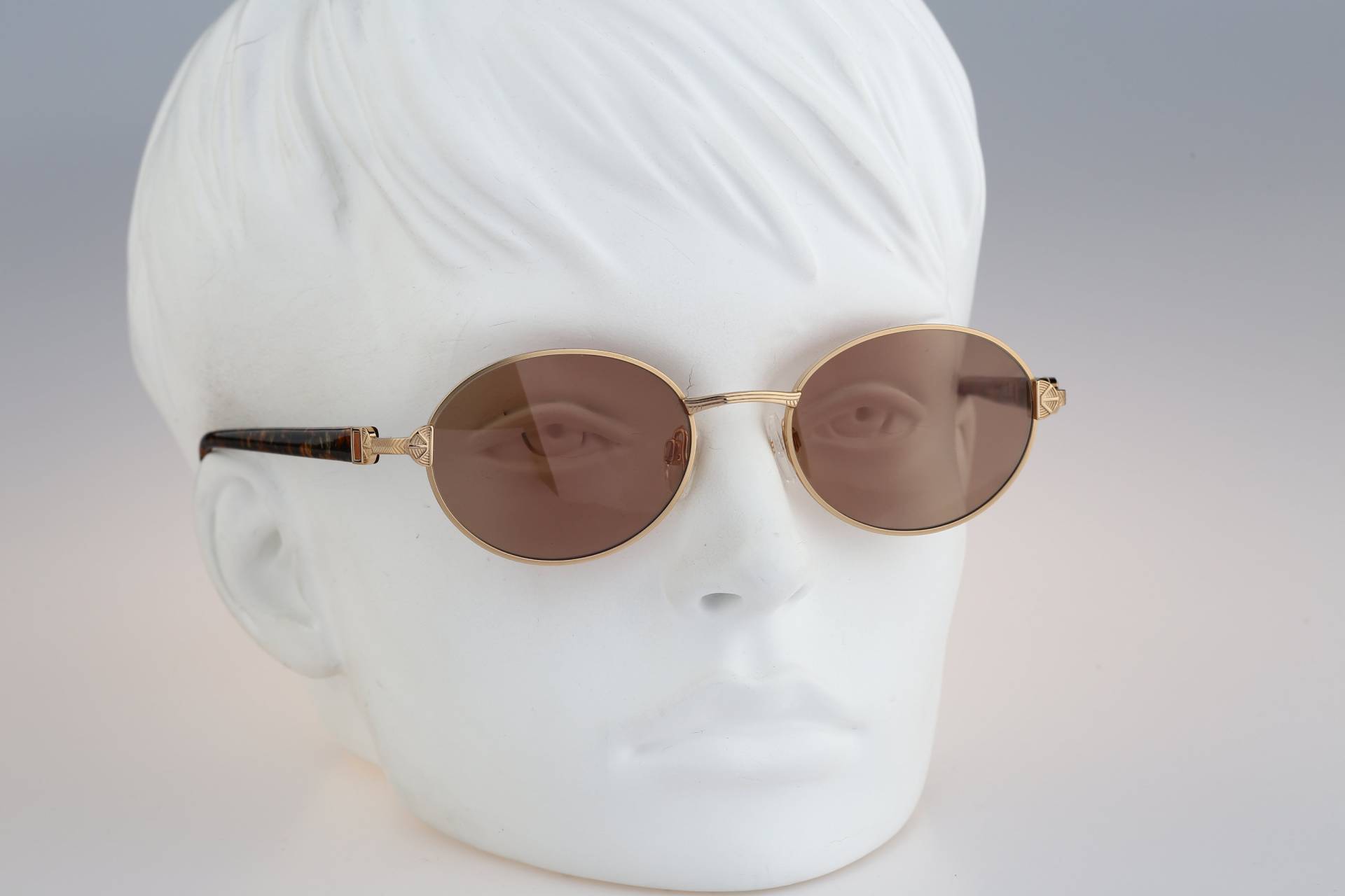 Silhouette M 6335 30 V 6050, Vintage 90Er Jahre Getönte Linsen Schildkröte Und Gold Oval Sonnenbrille Herren & Frauen, Nos von CarettaVintageCo