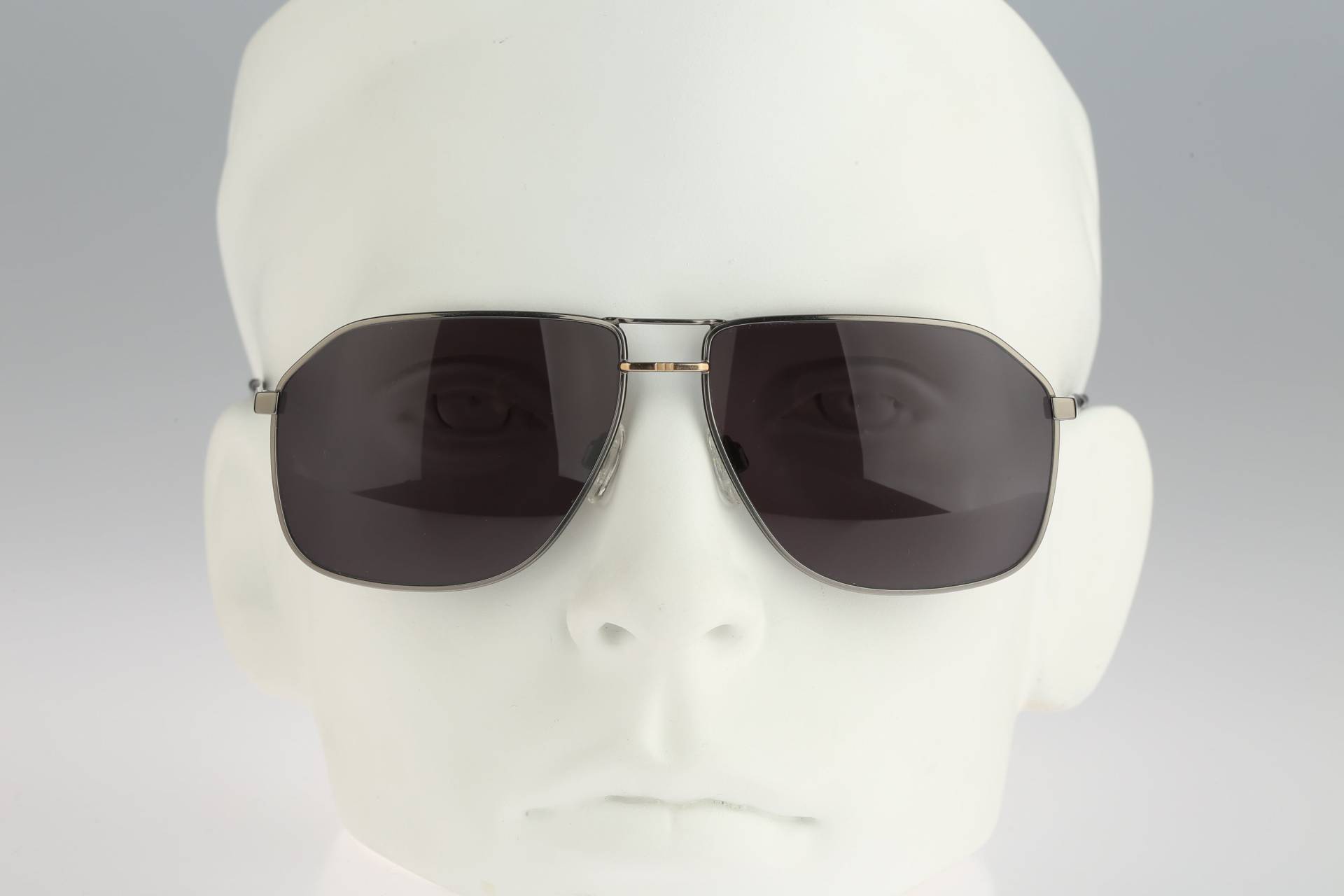 Silhouette M 7083/80 V 6035, Vintage 80Er Jahre Unikat Grau Eckig Rechteck Sonnenbrille Herren Nos von CarettaVintageCo