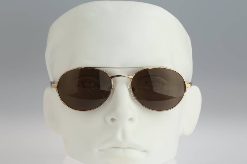 Silhouette M 7196 V 6050, Vintage 90Er Gold Rund Flieger Sonnenbrille Herren & Frauen Nos von CarettaVintageCo