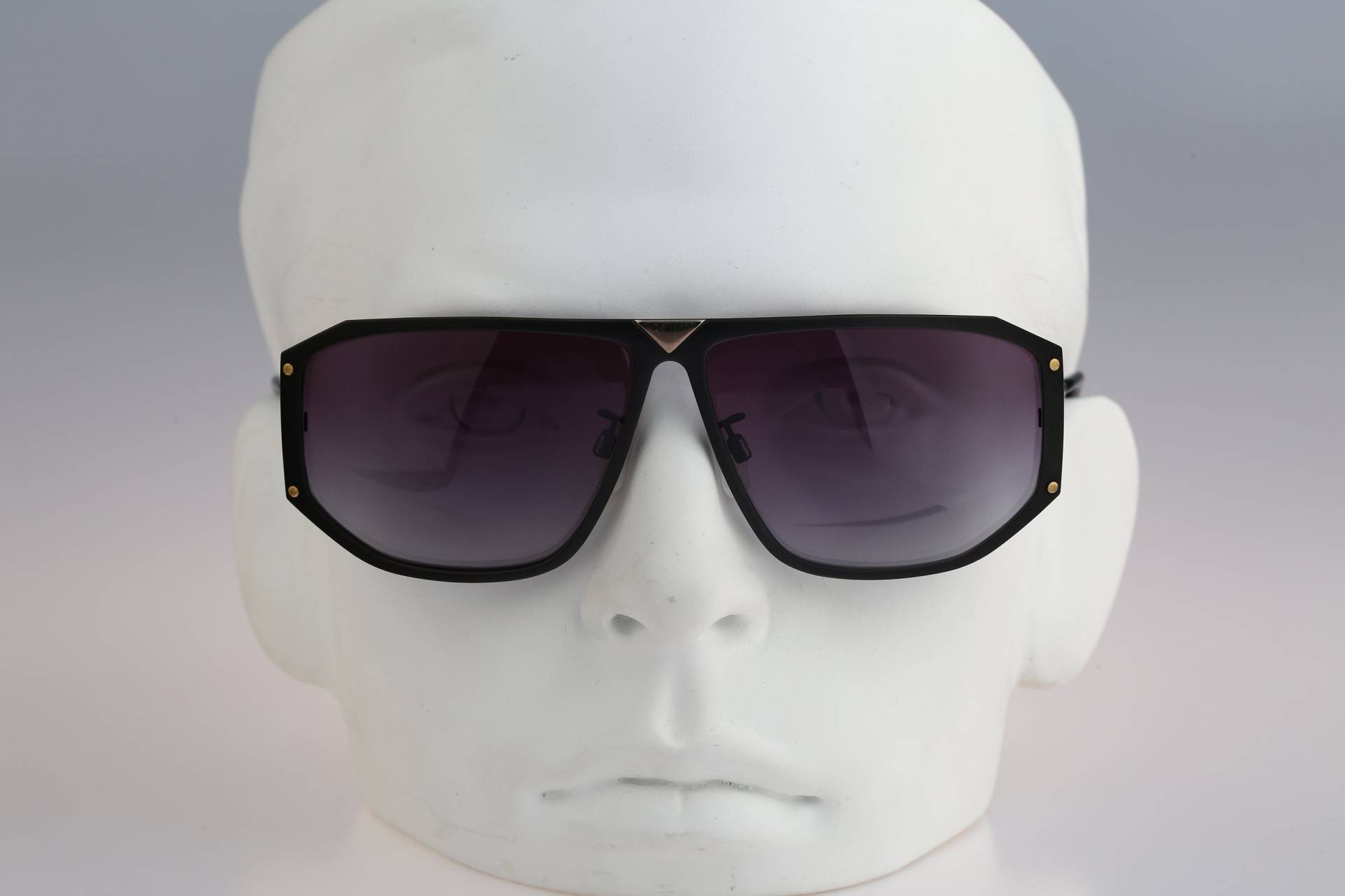 Silhouette M 8013, Vintage 80Er Jahre Unikat Oversized Schwarze Rechteck Sonnenbrille Herren & Frauen, Nos von CarettaVintageCo