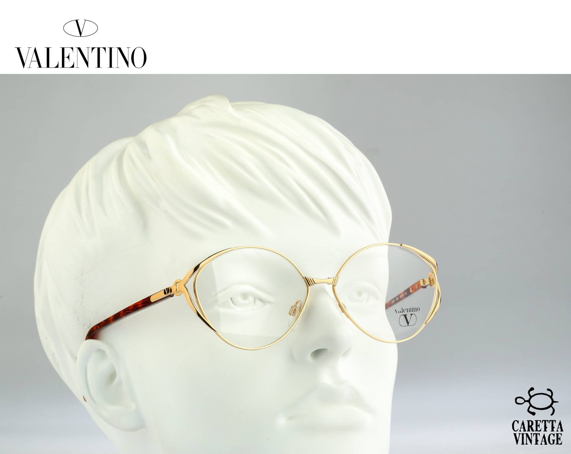 Valentino V364 903, Vintage 90Er Unikat Gold Oversized Runde Brillenfassung Damen Nos Valentino V364 903, Vintage 90Er Unikat Gold Oversized Runde Brillenfassung Damen Nos von CarettaVintageCo