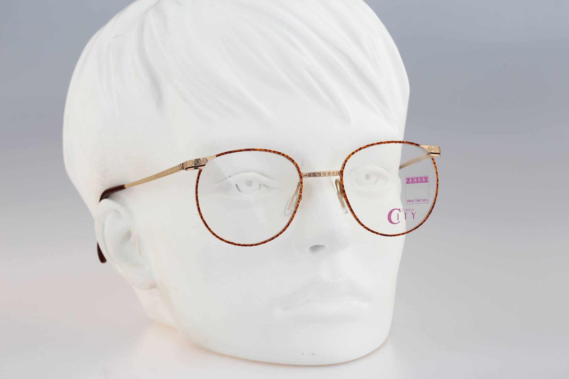 Zeiss Brillenfassung 5936 4300, Vintage 90Er Jahre Gold Und Schildpatt Runde Brille Damen & Herren von CarettaVintageCo