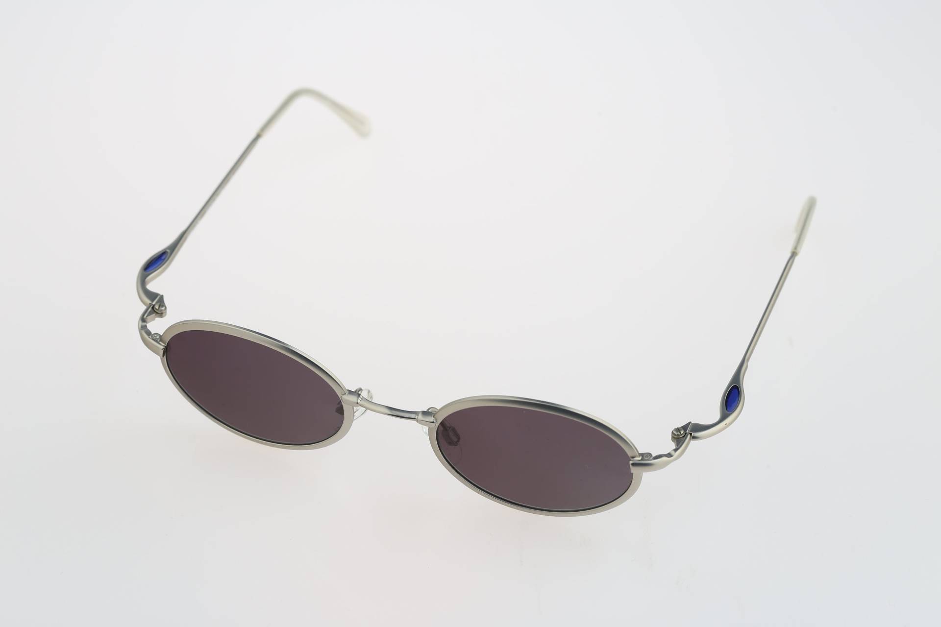 Zenyk Zkl 30 1, Vintage 90Er Jahre Unikat Silber Steampunk Oval Sonnenbrille Herren & Frauen, Nos von CarettaVintageCo