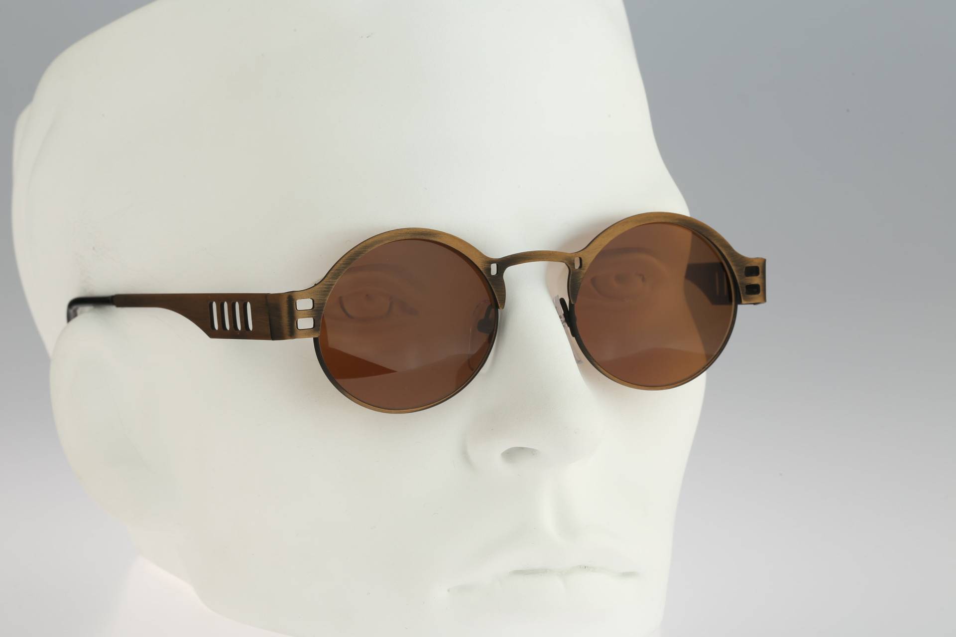 steampunk Sonnenbrille Herren, And-Bad Von Belviso, Vintage 90Er Jahre Unikat Kleine Kreis Damen Nos von CarettaVintageCo