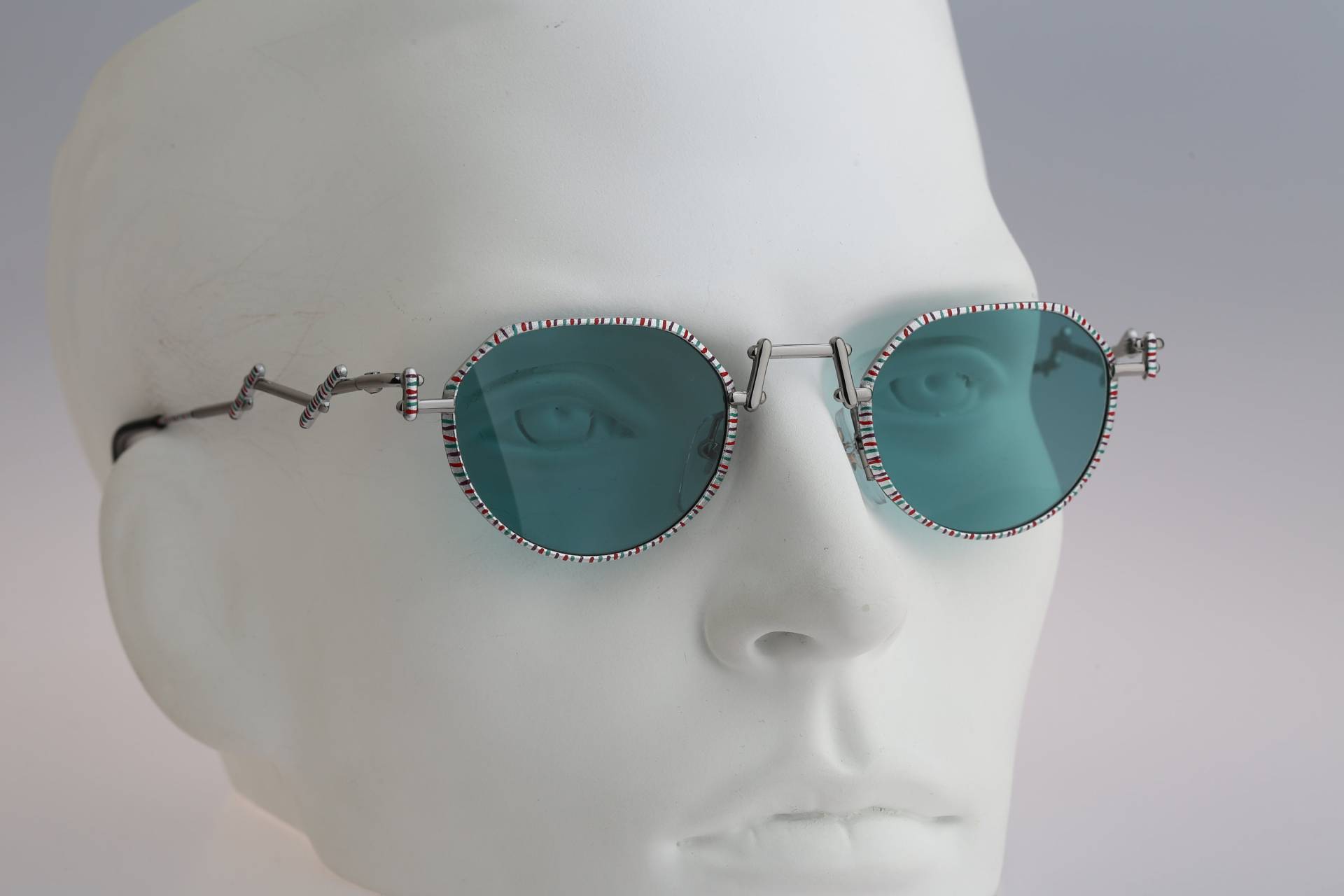 steampunk Sonnenbrille Herren, Casanova Mtc 21 C 02, Vintage 90Er Jahre Unikat Getönte Gläser Verrückt Kleine Runde Damen Nos von CarettaVintageCo