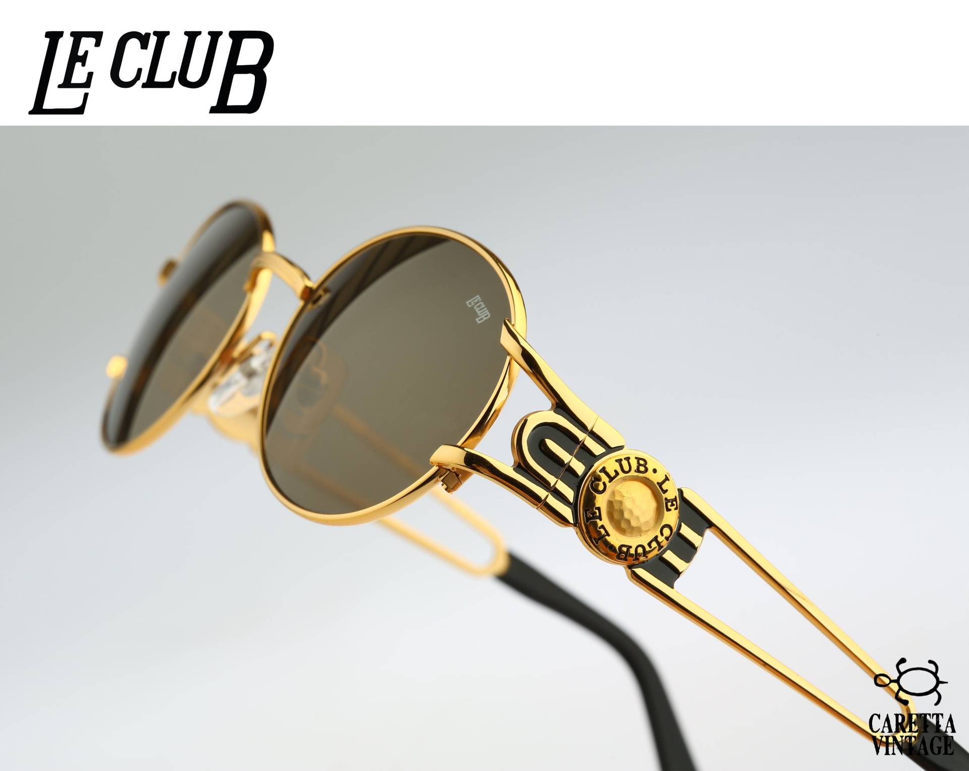 steampunk Sonnenbrille Männer, Le Club 1502 53 Oror, Vintage 90Er Jahre Unisex Hip Hop Gold Ovale Frauen, Nos von CarettaVintageCo