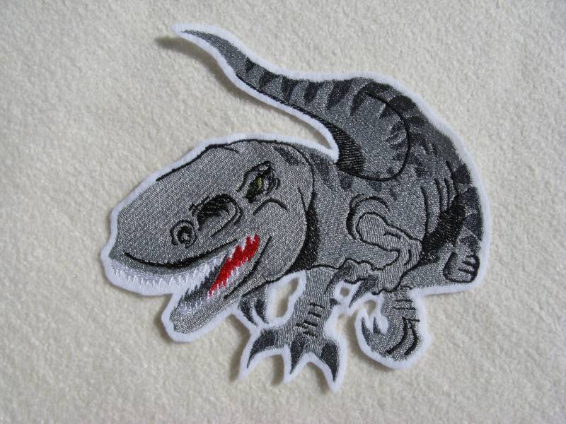 Dino T-Rex Applikation Gross in Wunschfarbe von CareweZauberstern