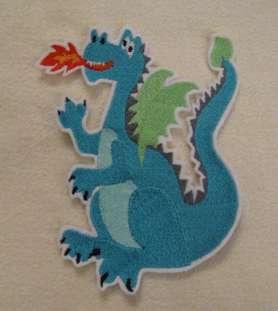 Drachen Applikation Gross in Wunschfarbe von CareweZauberstern