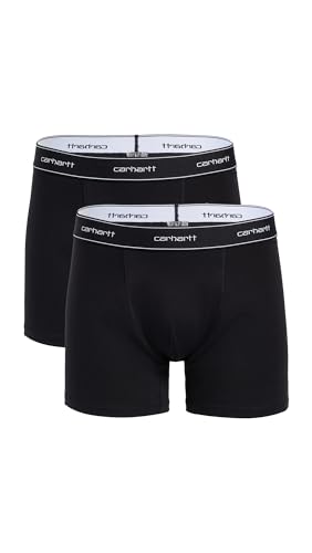 CARHARTT WIP Herren-Unterhosen aus Baumwolle, 2er-Pack, Schwarz/Schwarz, Large von Carhartt WIP