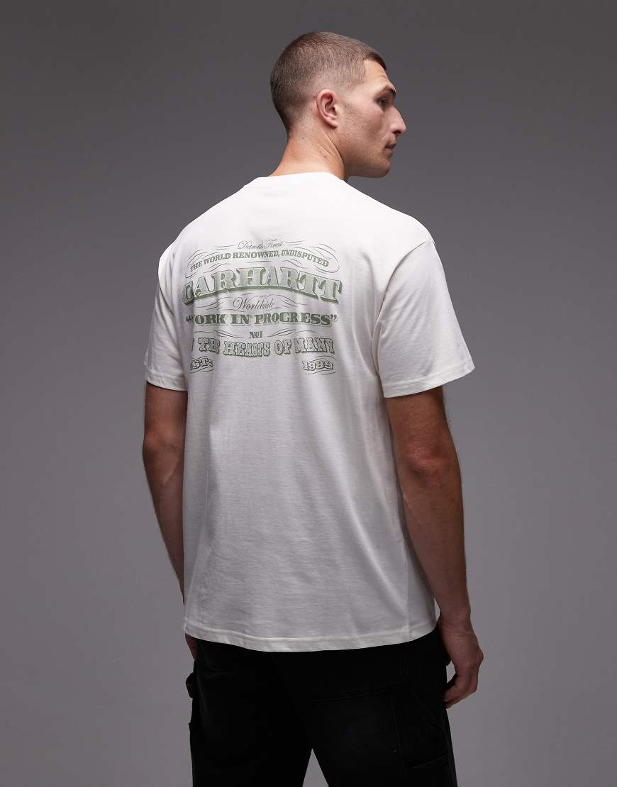 Carhartt WIP - 3 One 3 - Lockeres T-Shirt in Wollweiß von Carhartt WIP