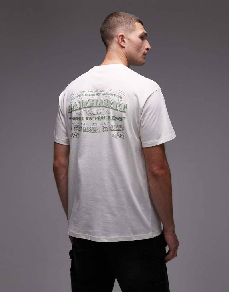 Carhartt WIP - 3 One 3 - Lockeres T-Shirt in Wollweiß von Carhartt WIP