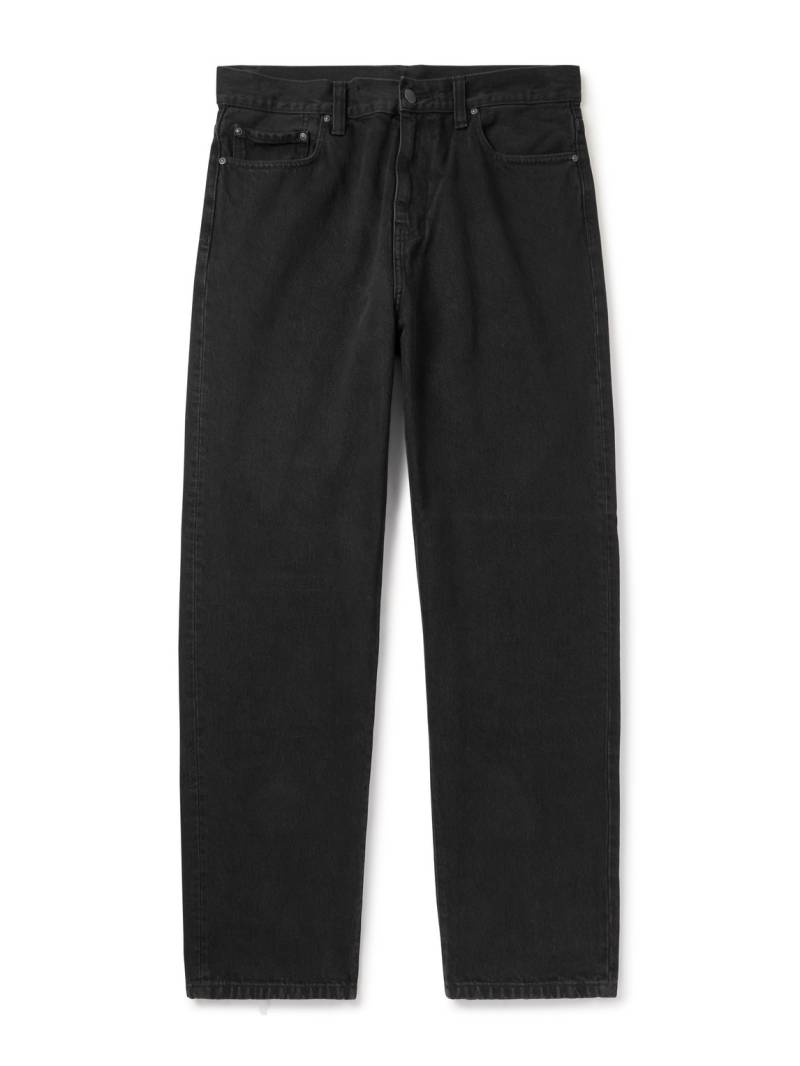 Carhartt WIP - Aaron Straight-Leg Logo-Appliquéd Jeans - Men - Black - UK/US 32 von Carhartt WIP