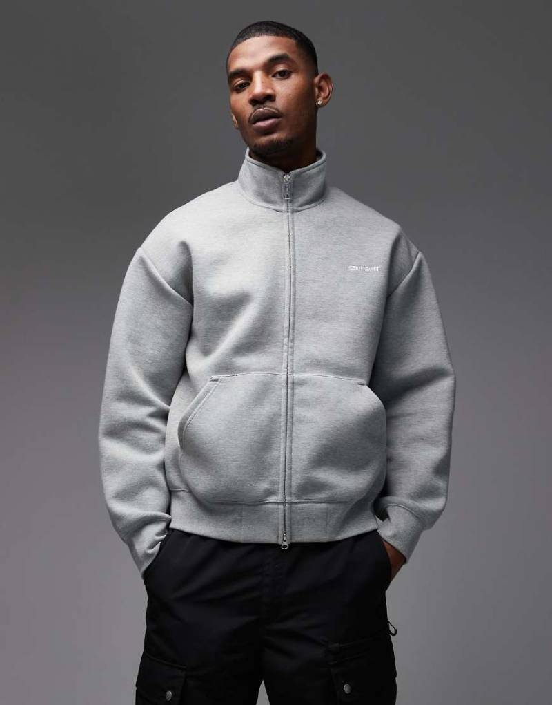 Carhartt WIP - Alda - Oversize-Jacke aus Jersey in Grau mit Reißverschluss von Carhartt WIP