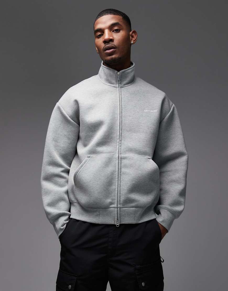 Carhartt WIP - Alda - Oversize-Jacke aus Jersey in Grau mit Reißverschluss von Carhartt WIP