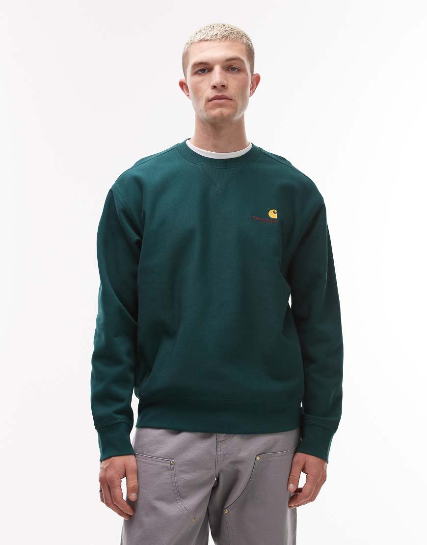 Carhartt WIP - American Script - Sweatshirt in Grün Carhartt WIP - American Script - Sweatshirt in Grün von Carhartt WIP