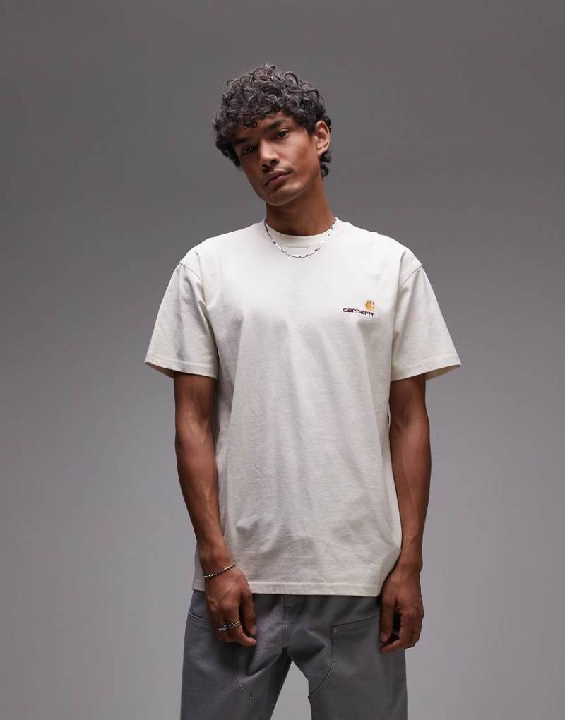 Carhartt WIP - American Script - T-Shirt in Beige-Neutral von Carhartt WIP