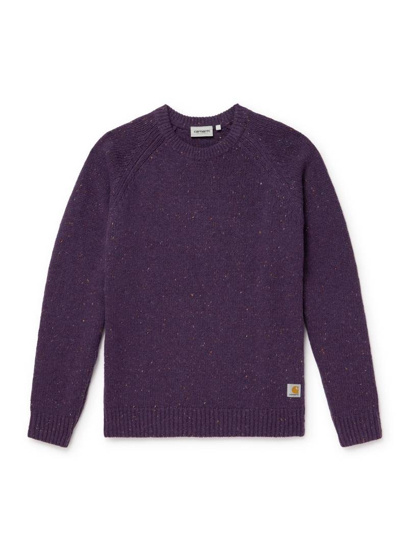Carhartt WIP - Anglistic Wool-Blend Sweater - Men - Purple - M von Carhartt WIP