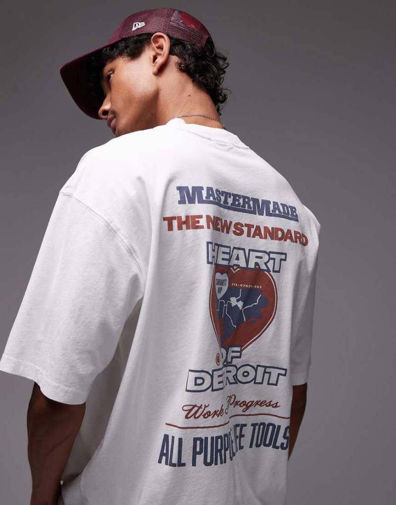 Carhartt WIP - Arcan - Loose Fit T-Shirt in Weiß mit Motivprint von Carhartt WIP