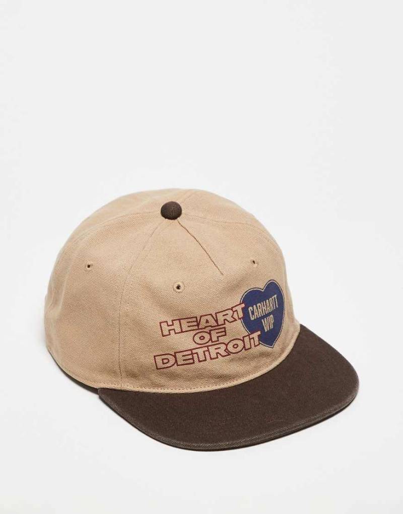 Carhartt WIP - Arcan - Motiv-Kappe in Beige mit Kontrast-Schirm-Neutral von Carhartt WIP