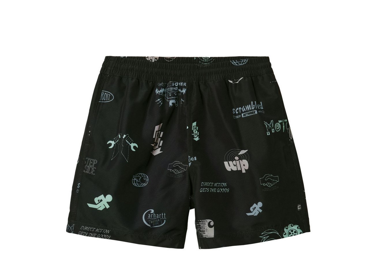 Carhartt WIP Badehose Carhartt WIP Drift Swim Trunks Herren Motor City Print Black von Carhartt WIP
