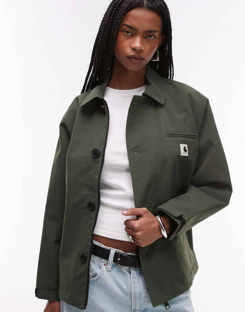 Carhartt WIP - Barnett-Jacke in Khaki mit Reißverschluss und Brusttasche-Grün von Carhartt WIP