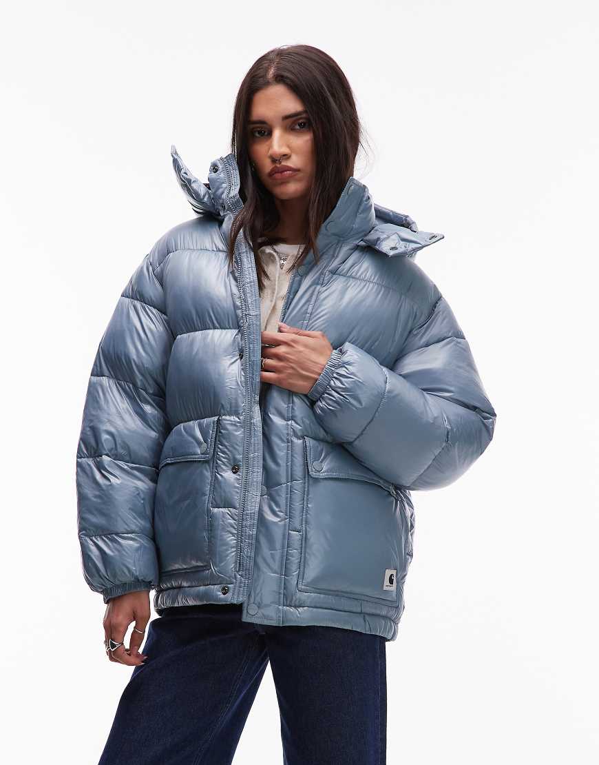 Carhartt WIP - Benton - Steppjacke in Hellblau von Carhartt WIP