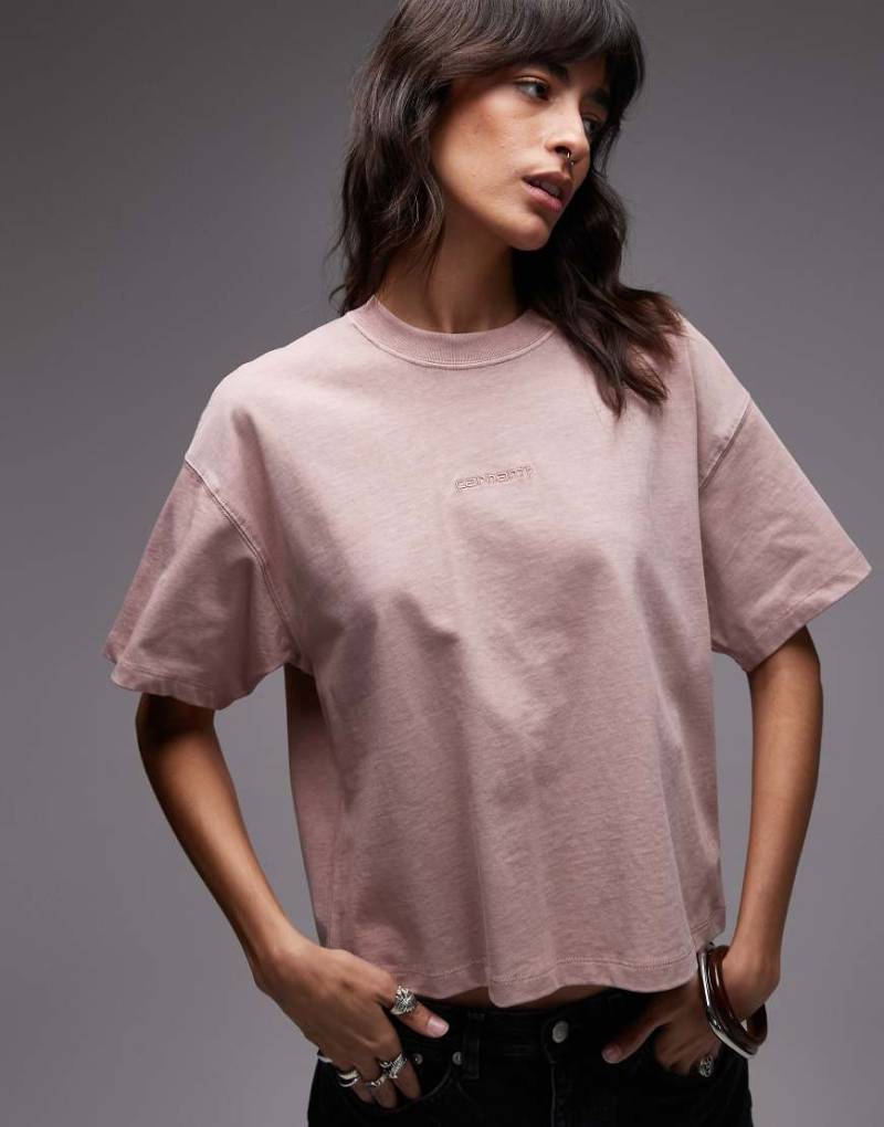 Carhartt WIP - Benton - T-Shirt in verwaschenem Rosa von Carhartt WIP