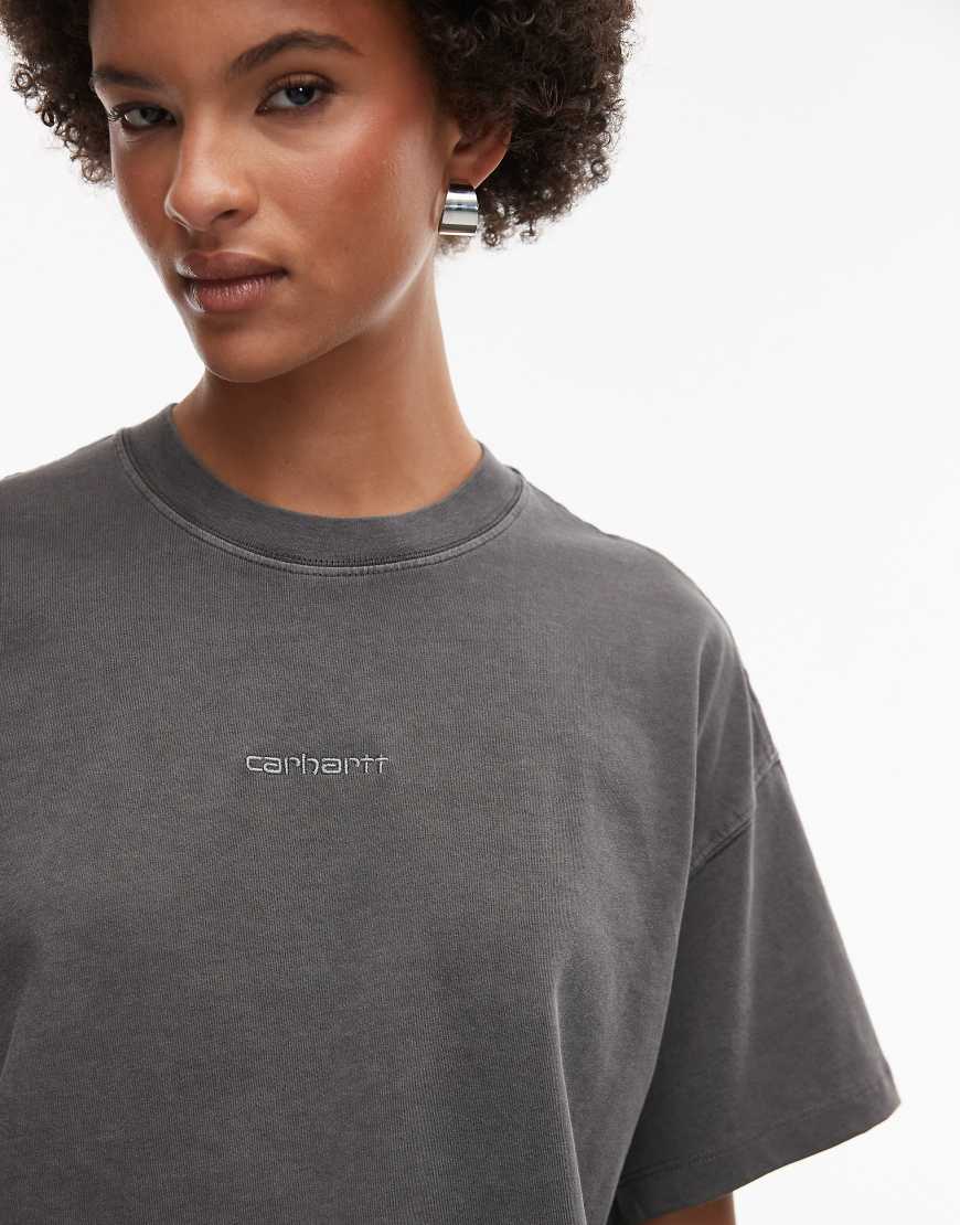 Carhartt WIP - Benton - T-Shirt in verwaschenem Schwarz von Carhartt WIP