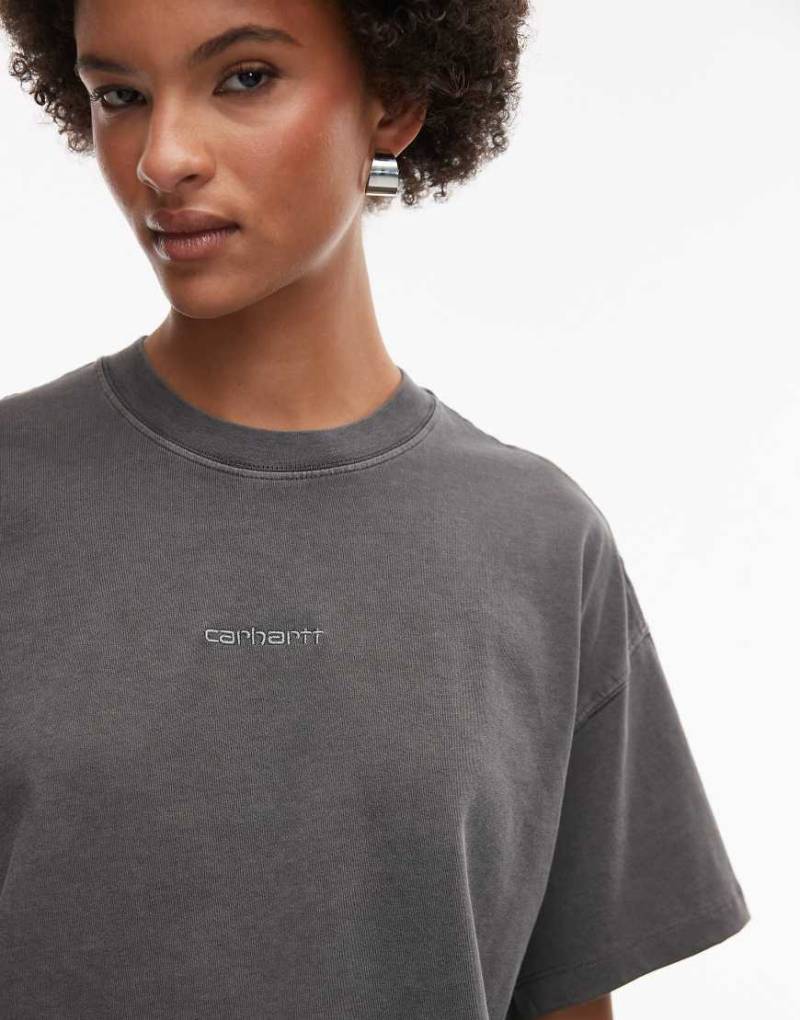 Carhartt WIP - Benton - T-Shirt in verwaschenem Schwarz von Carhartt WIP