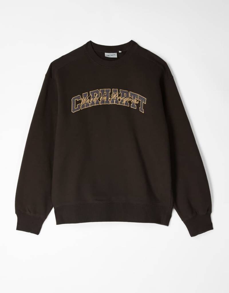 Carhartt WIP - Big School - Oversize-Sweatshirt in Dunkelbraun-Brown von Carhartt WIP