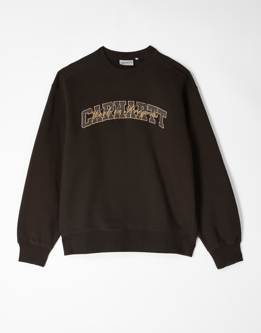Carhartt WIP - Big School - Oversize-Sweatshirt in Dunkelbraun-Brown von Carhartt WIP