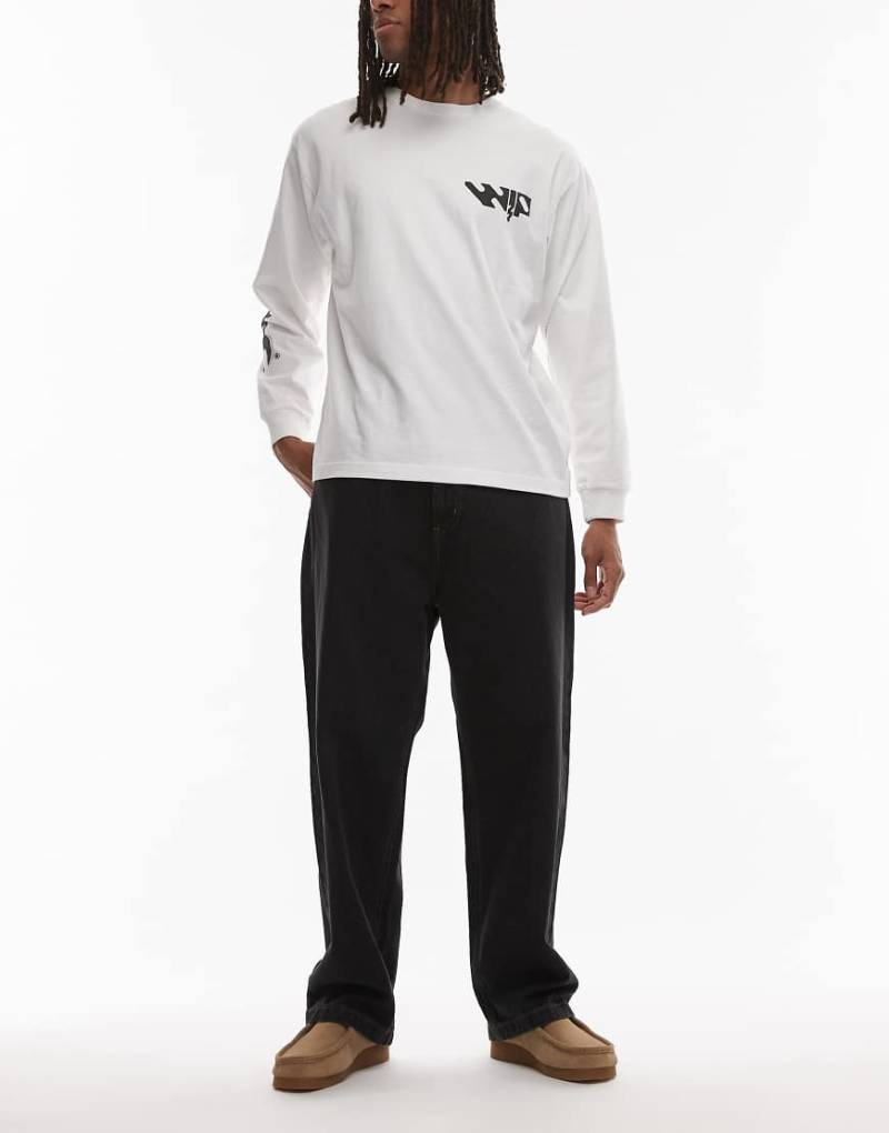 Carhartt WIP - Brandon - Jeans mit lockerem, geradem Schnitt und Waschung in Schwarz von Carhartt WIP