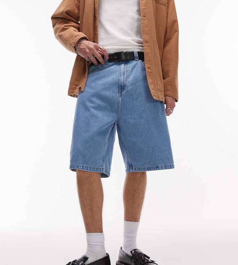 Carhartt WIP - Brandon - Jeans-Jorts in hellblauer Waschung von Carhartt WIP
