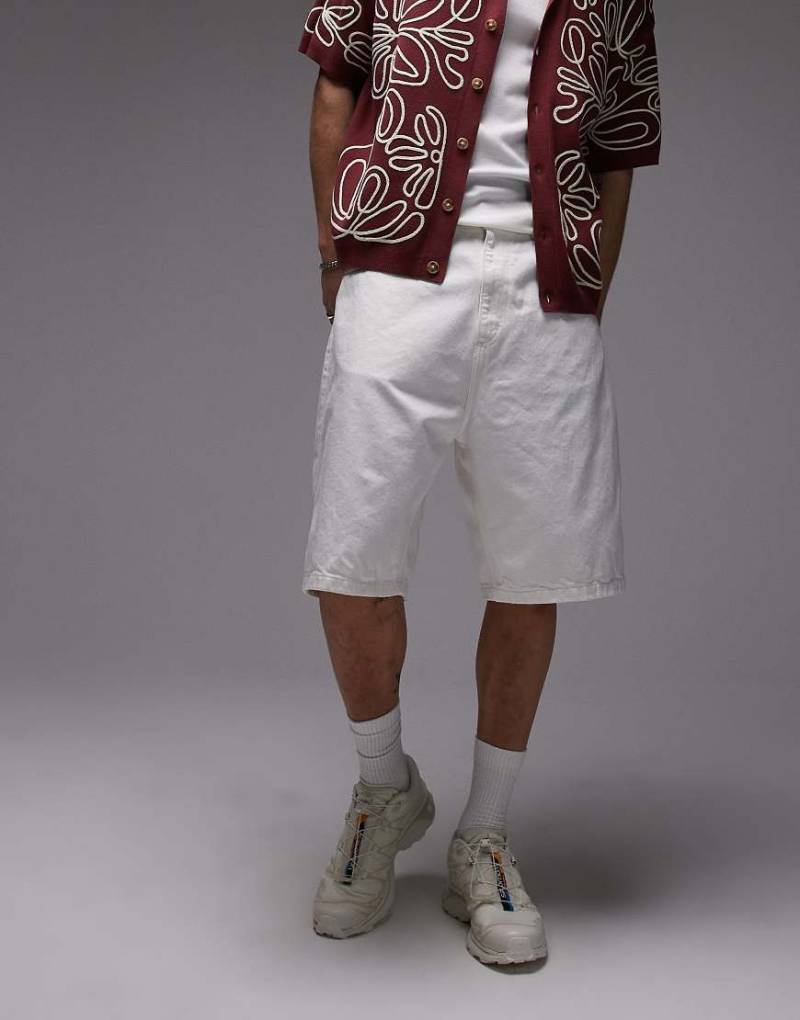 Carhartt WIP - Brandon - Jeans-Jorts in Weiß von Carhartt WIP