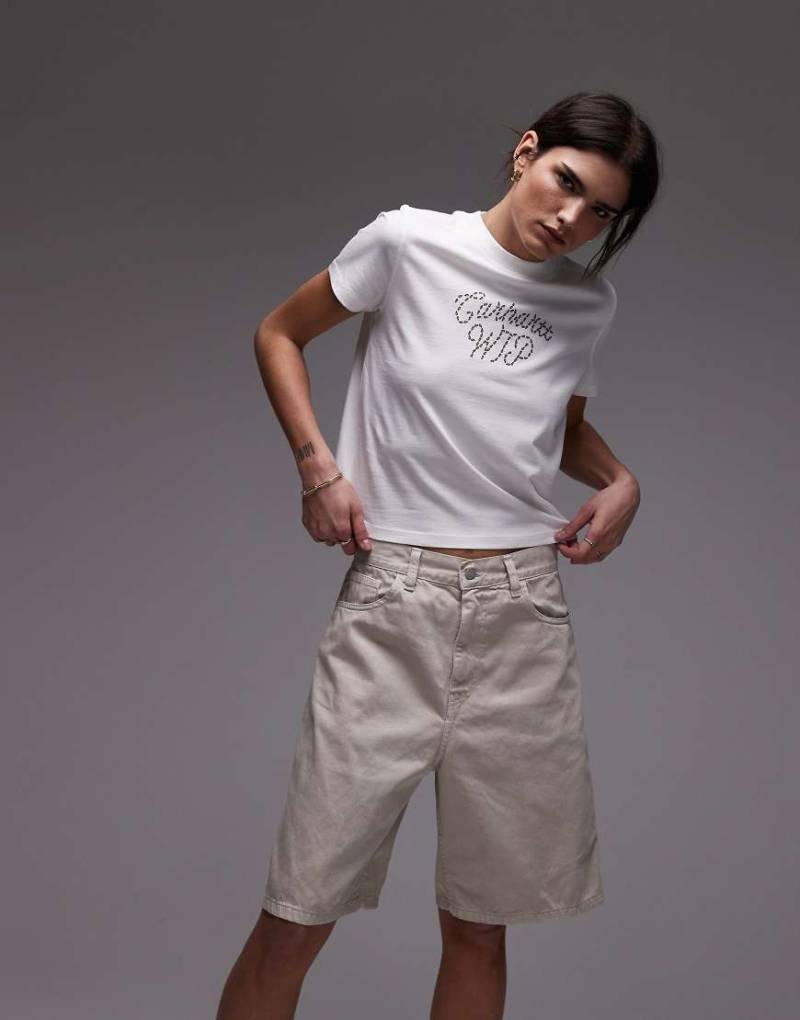 Carhartt WIP - Brandon - Locker geschnittene Jeans-Shorts in Beige-Neutral von Carhartt WIP