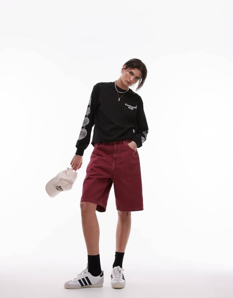 Carhartt WIP - Brandon - Locker geschnittene Jeans-Shorts in Rot von Carhartt WIP