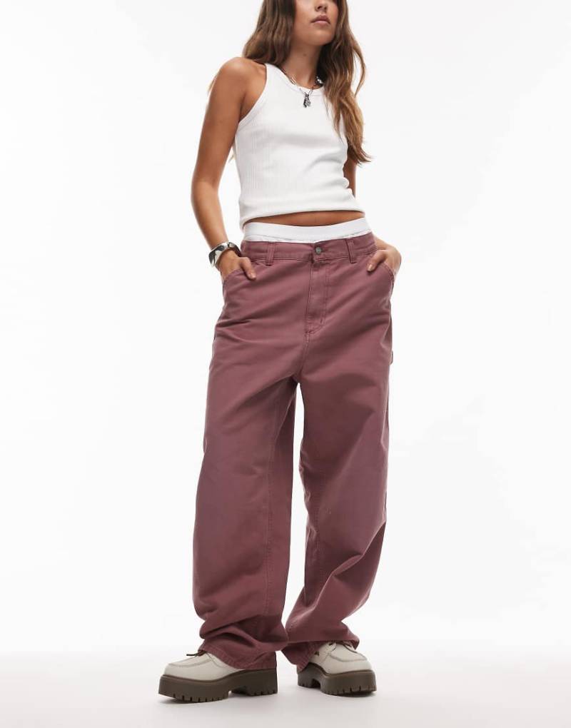 Carhartt WIP - Brandon - Locker geschnittene Jeans in Staubrosa mit einlagiger Kniepartie von Carhartt WIP