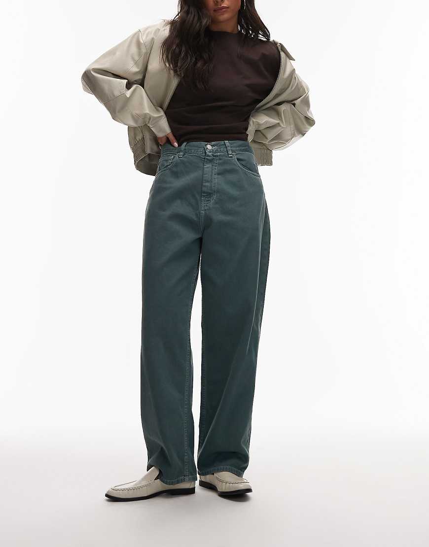 Carhartt WIP - Brandon - Lockere Denim-Jeans aus Twill in verwaschenem Grün von Carhartt WIP