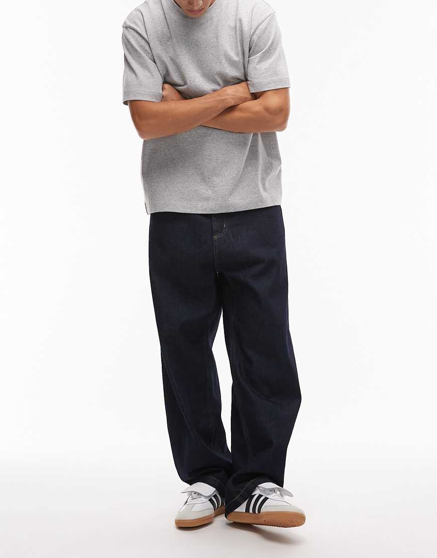 Carhartt WIP - Brandon - Weite Denim-Jeans in dunkler Rinse-Waschung-Blau von Carhartt WIP