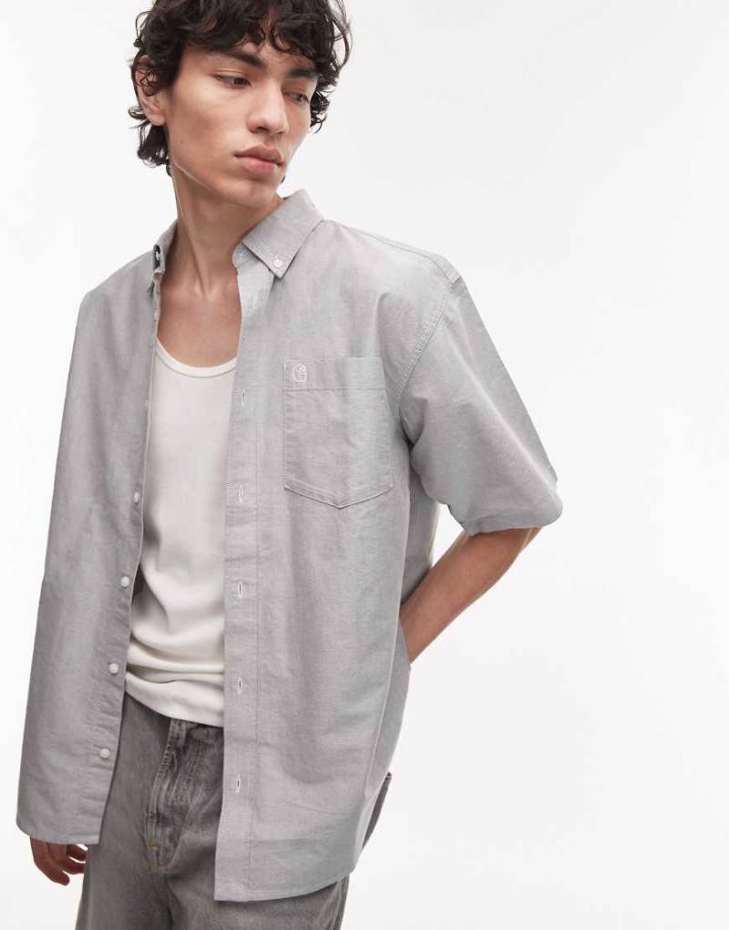 Carhartt WIP - Braxton - Kurzärmliges Hemd in Dunkelgrau von Carhartt WIP