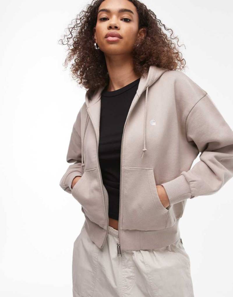 Carhartt WIP - Casey - Kapuzenjacke in Beige mit Reißverschluss-Neutral von Carhartt WIP
