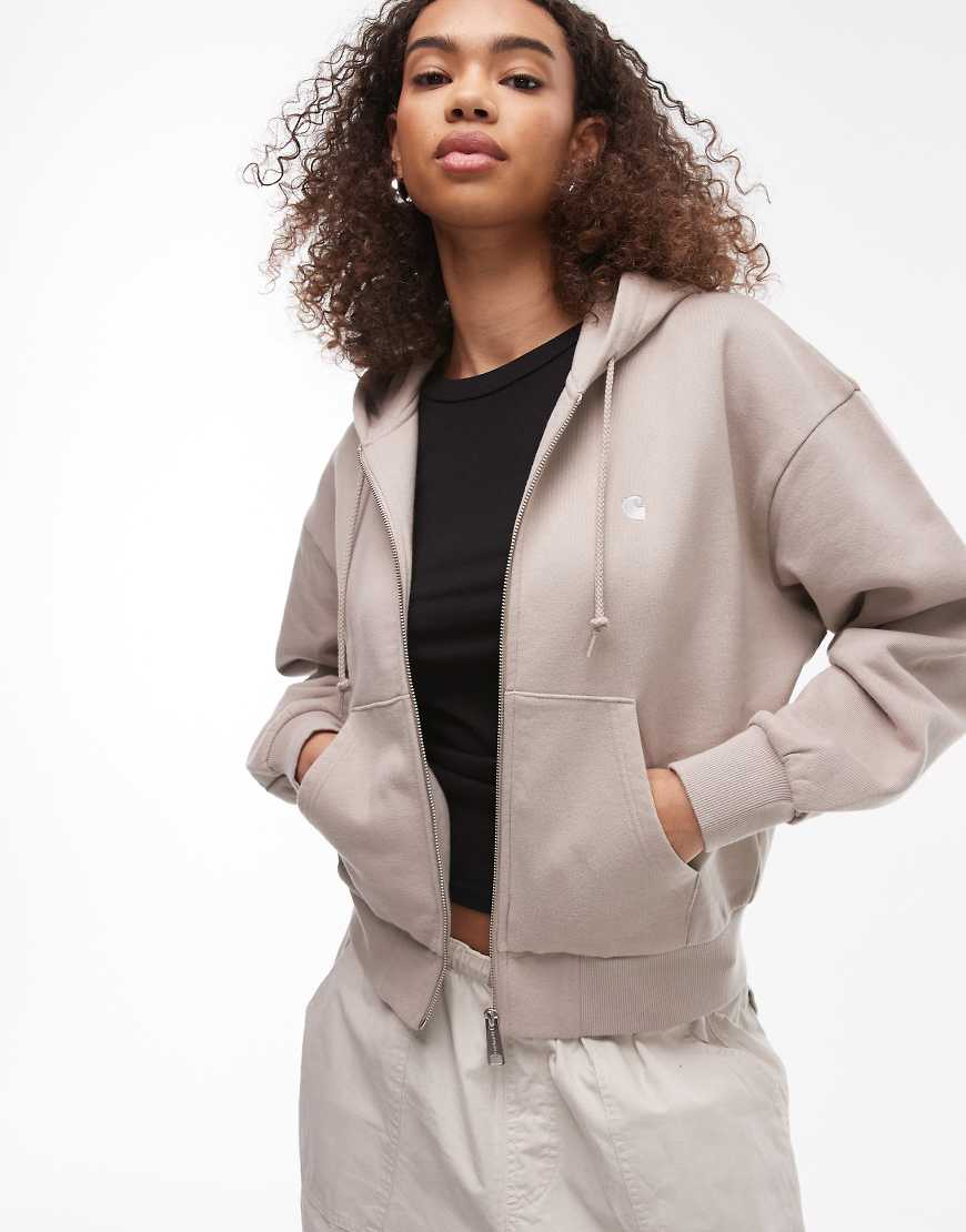 Carhartt WIP - Casey - Kapuzenjacke in Beige mit Reißverschluss-Neutral von Carhartt WIP