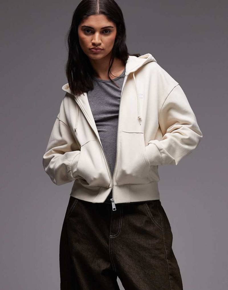 Carhartt WIP - Casey - Kapuzenjacke in Wollweiß von Carhartt WIP